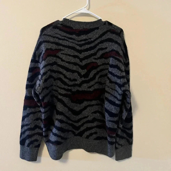 NWOT All Saints Tora Tiger Stripe Wool/Yak blend Crew - SIZE XS - Picture 4 of 8